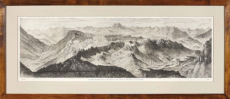 Hubert Clerget comparable auction result: hubert clerget 1818 1899 le tunnel des alpes vue g n rale du mont cenis et du mont fr jus
