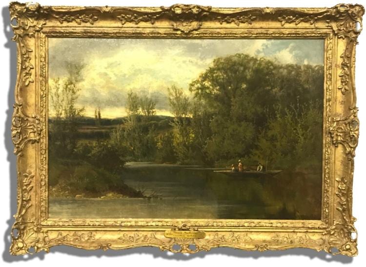 Cedric Gray comparable auction result: cedric gray oil on canvas a thames backwater