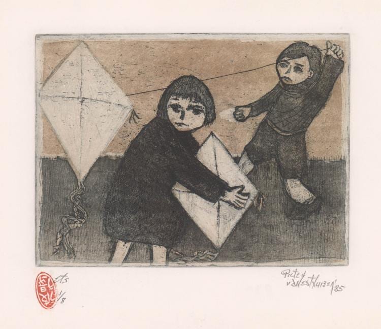 Pieter  van der Westhuizen comparable auction result: pieter van der westhuizen signed etching