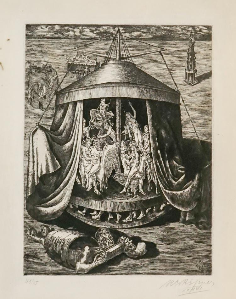 Rudolph Charles von Ripper comparable auction result: rudolph charles von ripper 1905 1960 etching