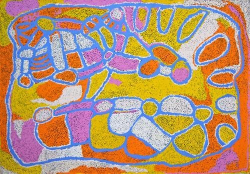 Kuntjil Cooper comparable auction result: kuntjil cooper c1920 2010 two sisters dreaming minyma kutjara 2008 105 x 125cm