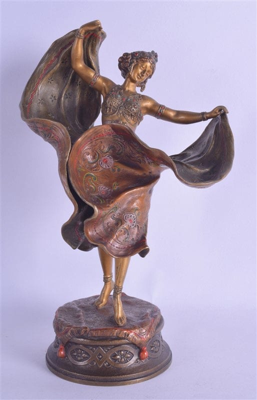 Francisco Infante comparable auction result: a late 19th century austrian cold painted bronze figure of a dancer by fran