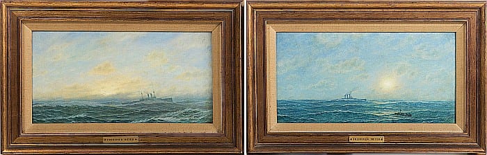 Frederick Meyer comparable auction result: frederick meyer 1872 1960 pair of seascapes