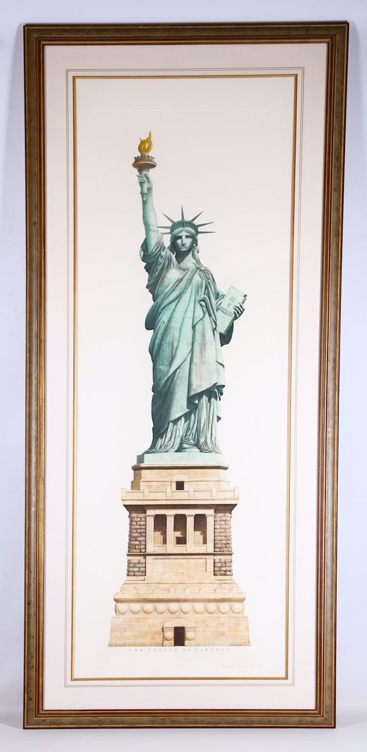 Andrew Ingamells comparable auction result: andrew ingamells british b 1956 the statue of liberty a limited edition etching with aquatint signed dated 1996 and numbered 17 175 125 x 43 cm