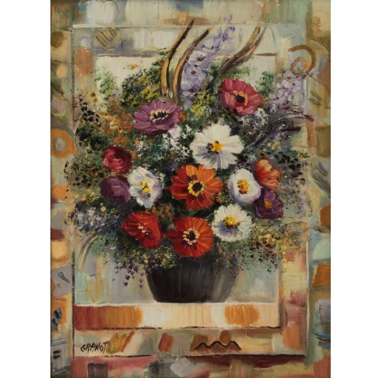 nurit granot flowers oil on canvas mounted on board · Pasarel · 2018-03-13 Nurit Granot comparable auction result: nurit granot flowers oil on canvas mounted on board