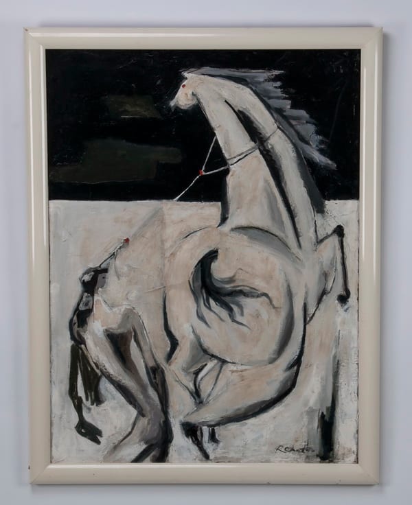 Roman Chatov comparable auction result: roman chatov russian signed o c equestrian