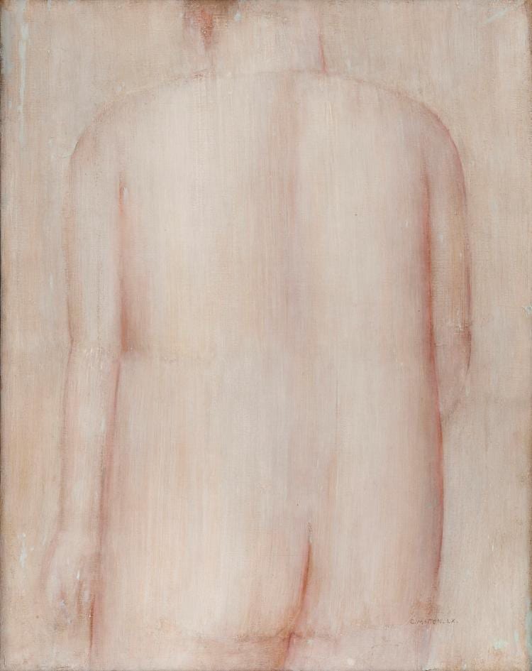 Charles Matton comparable auction result: charles matton 1931 2008 homme de dos huile sur toile sign e 92 5x73 cm