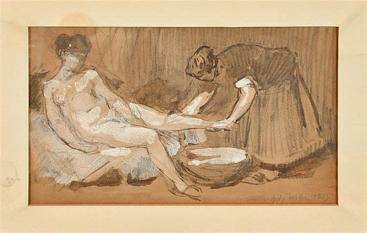 Adrien de Witte comparable auction result: adrien de witte li ge 1850 1935 la toilette technique mixte sign e