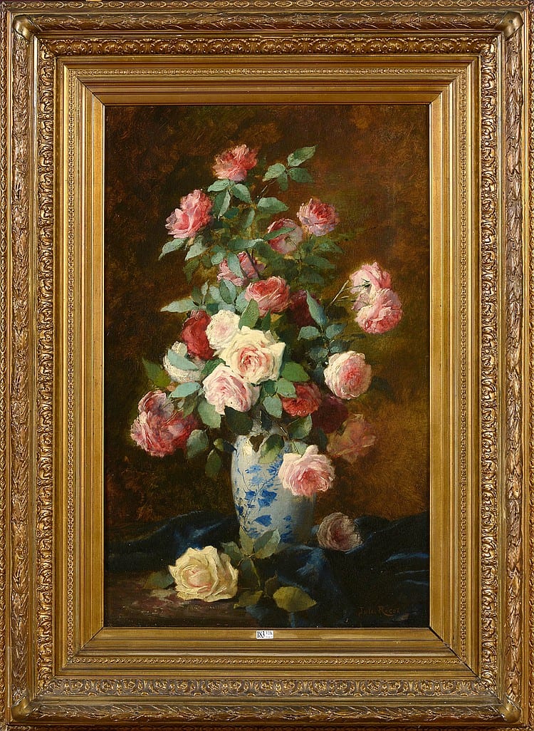 huile sur toile maroufl e sur toile le vase au bouquet de roses sign en bas droite jules ragot ecole fran aise dim 80 5x50 5cm · Vanderkindere · 2018-03-27 Jules Félix Ragot comparable auction result: huile sur toile maroufl e sur toile le vase au bouquet de roses sign en bas droite jules ragot ecole fran aise dim 80 5x50 5cm