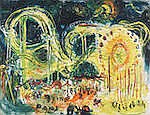 Affandi (Indonesian, 1907-1990) Roller Coaster, EXPO '70, Osaka comparable sale