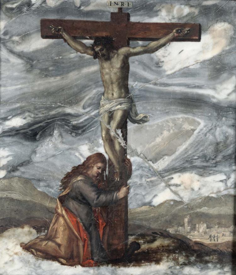 Bartolomeo Cesi comparable auction result: bartolomeo cesi 1556 1629 attribuito a crocifissione