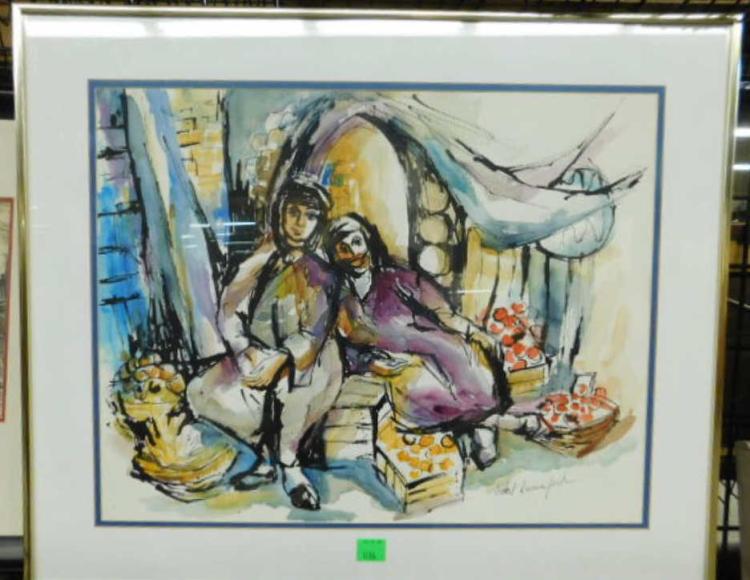 Ethel Lunenfeld comparable auction result: ethel lunenfeld signed watercolor