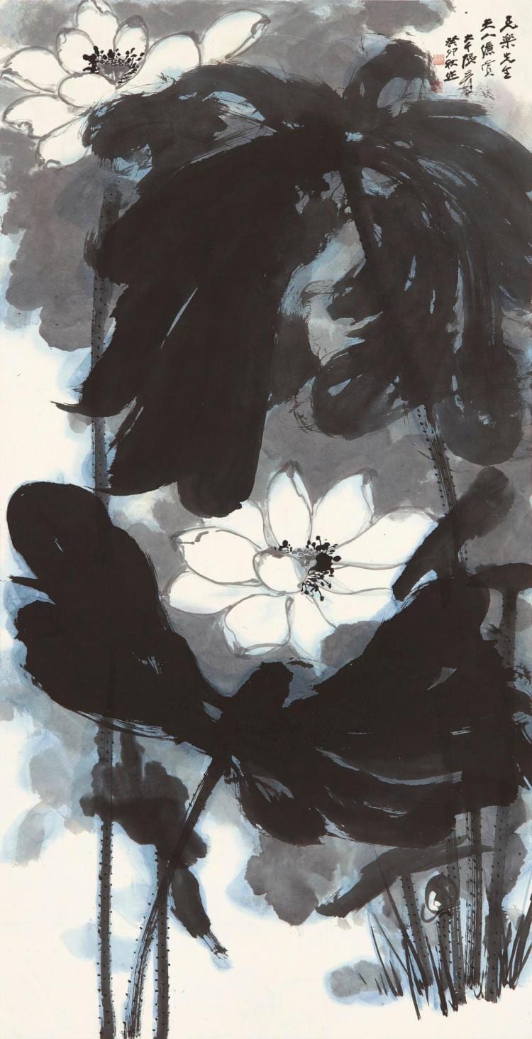 Zhang Daqian (CHANG DAI-CHIEN, 1899-1983) | Lotus in the Wind comparable sale