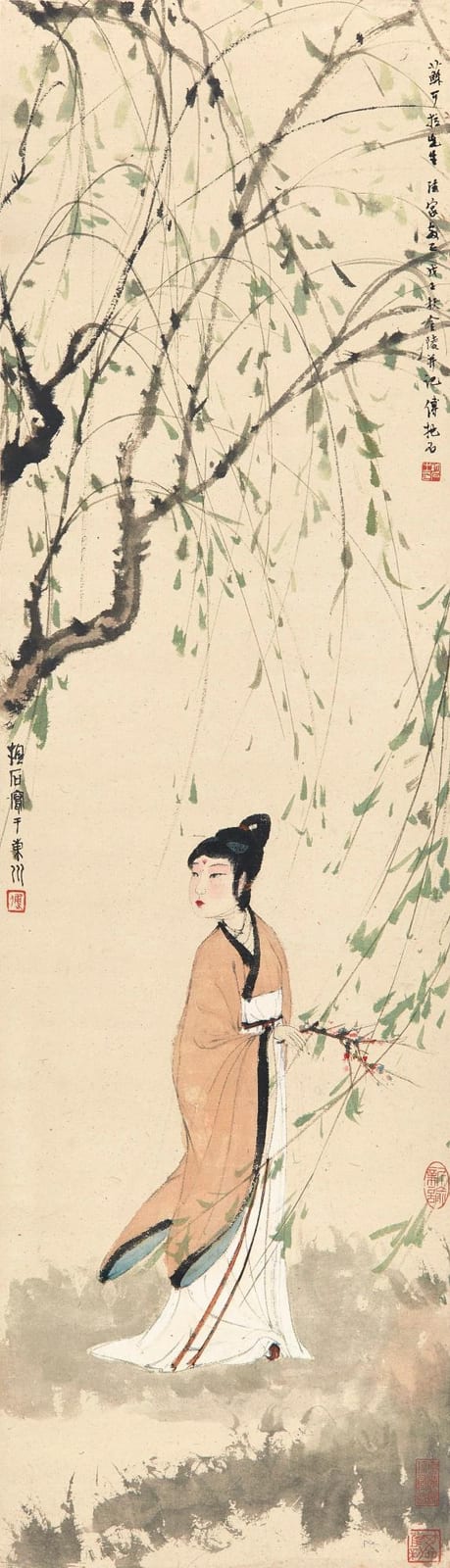 Fu Baoshi | Beauty Under the Willows comparable sale