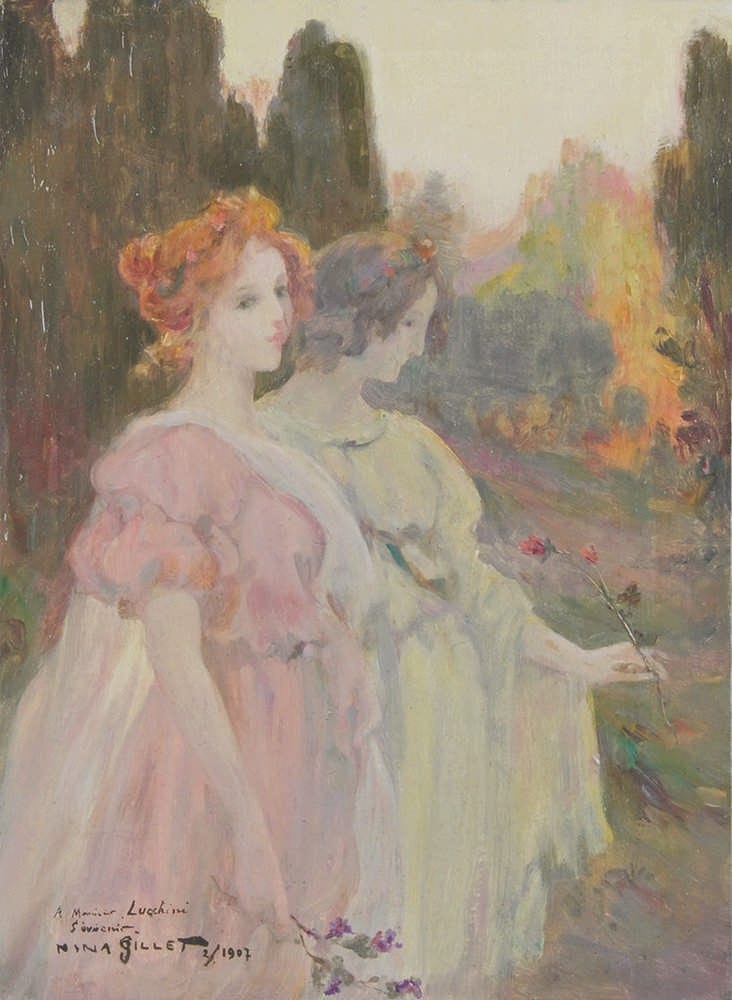 Numa François Gillet comparable auction result: numa fran ois gillet 1868 1940 les deux jeunes filles 1907 huile
