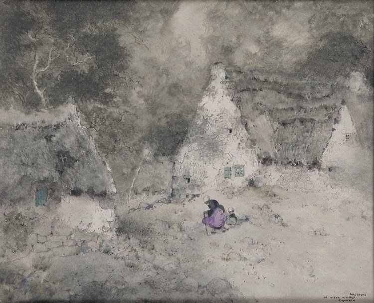 ernest gu rin 1887 1952 bretagne le vieux village aquarelle sign · Eric Pillon Enchères · 2018-03-25 Ernest Guérin comparable auction result: ernest gu rin 1887 1952 bretagne le vieux village aquarelle sign
