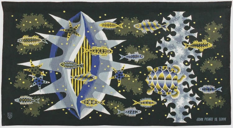 Jean Picart Ledoux comparable auction result: jean picart ledoux 1902 1982 profondeur tapisserie d aubusson sign