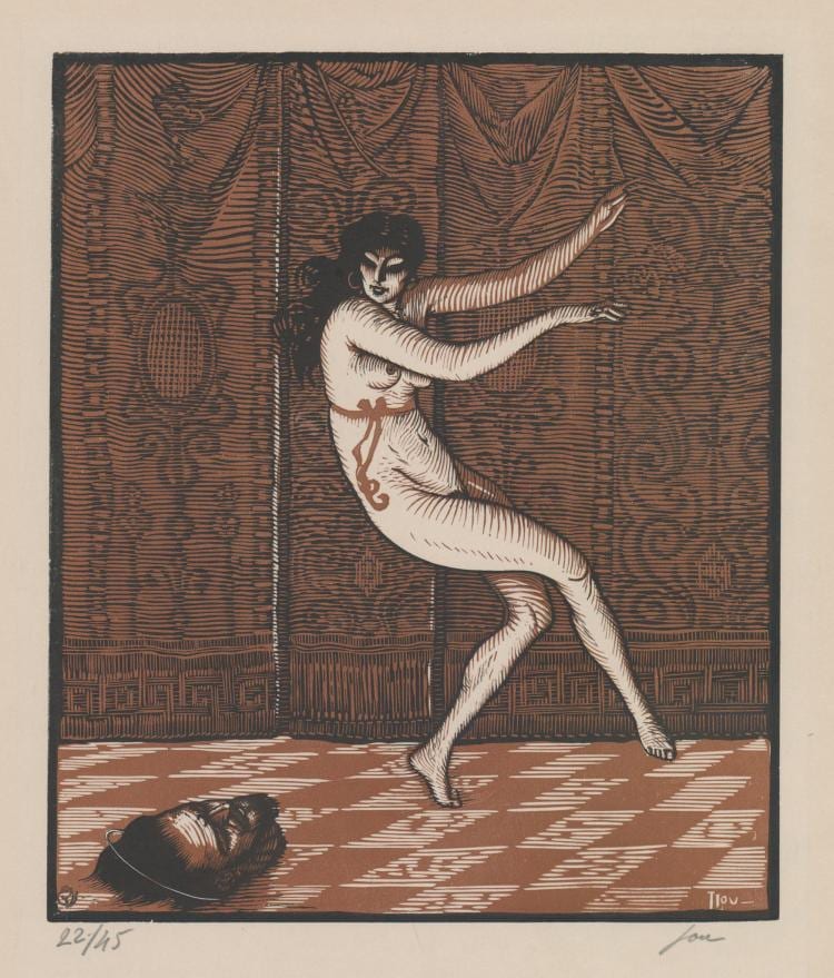 Luis Jou comparable auction result: louis jou 1881 1968 color woodcut