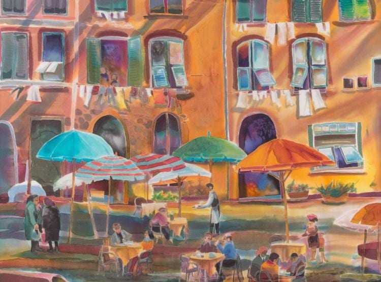 Nancy Cawdrey comparable auction result: nancy cawdrey dye on silk