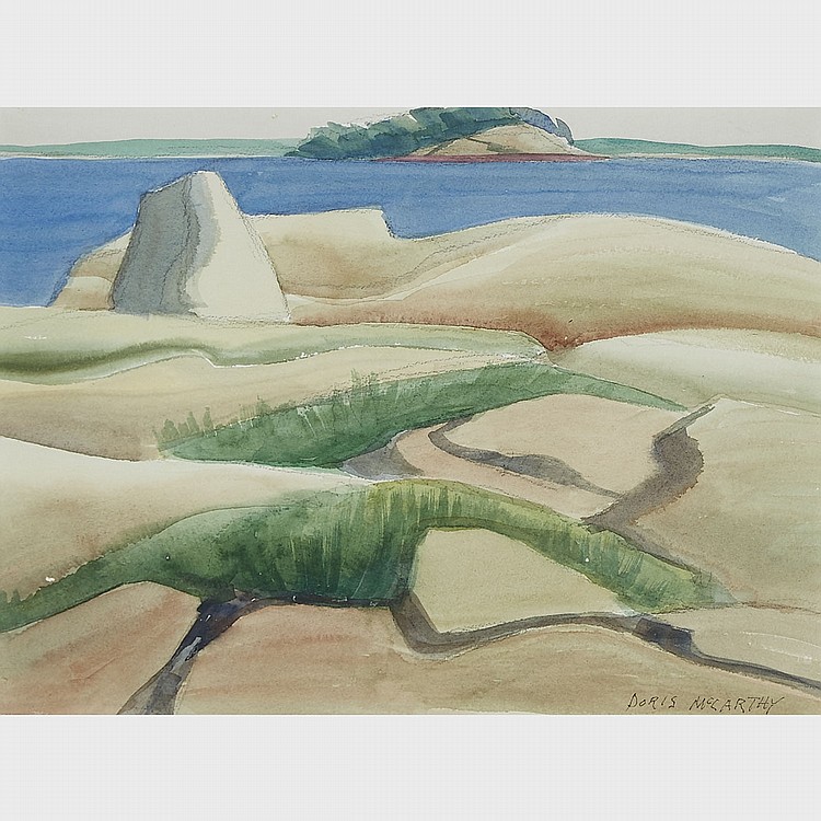Doris Jean McCarthy comparable auction result: doris jean mccarthy o s a r c a from the knothole 2005 watercolour 11 ins x 15 ins 27 9 cms x 38 1 cms