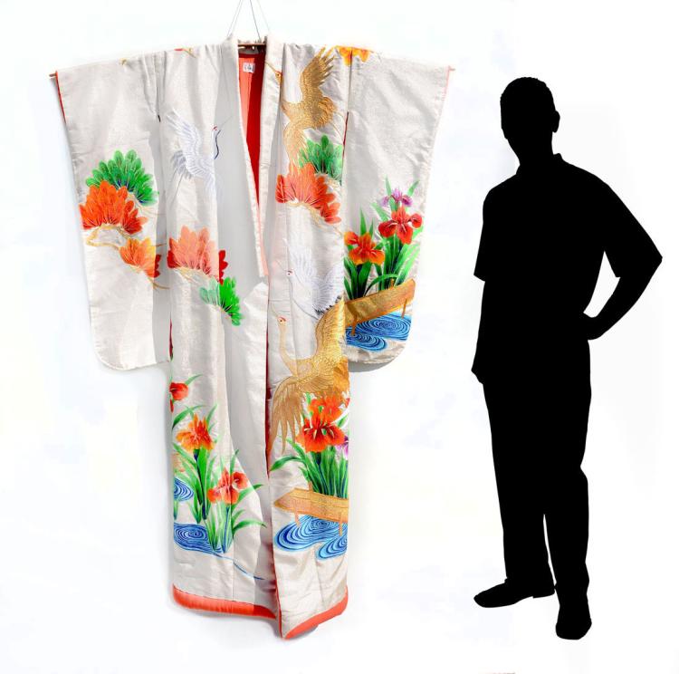 MID-CENTURY JAPANESE SILK CEREMONIAL KIMONO sold by Burchard Galleries Inc, lot 1229 — auction record photograph