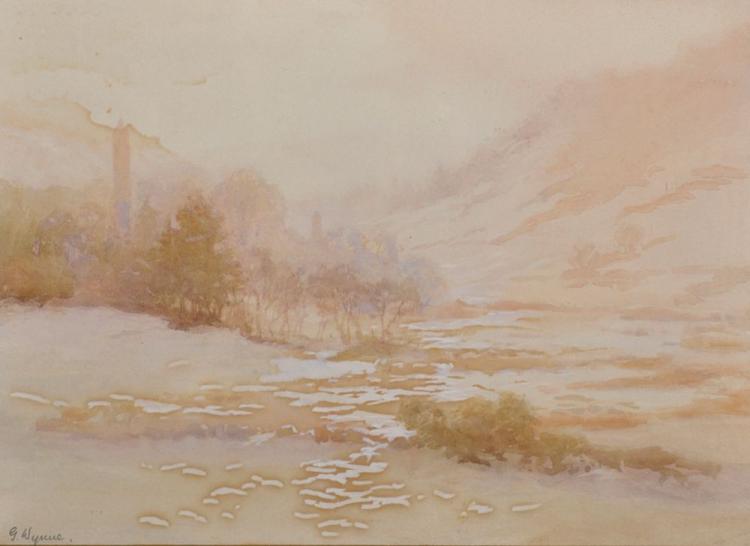 Gladys Wynne comparable auction result: gladys wynne 1876 1968 irish a river landscape watercolour signed and inscribed on the reverse 10 x 14