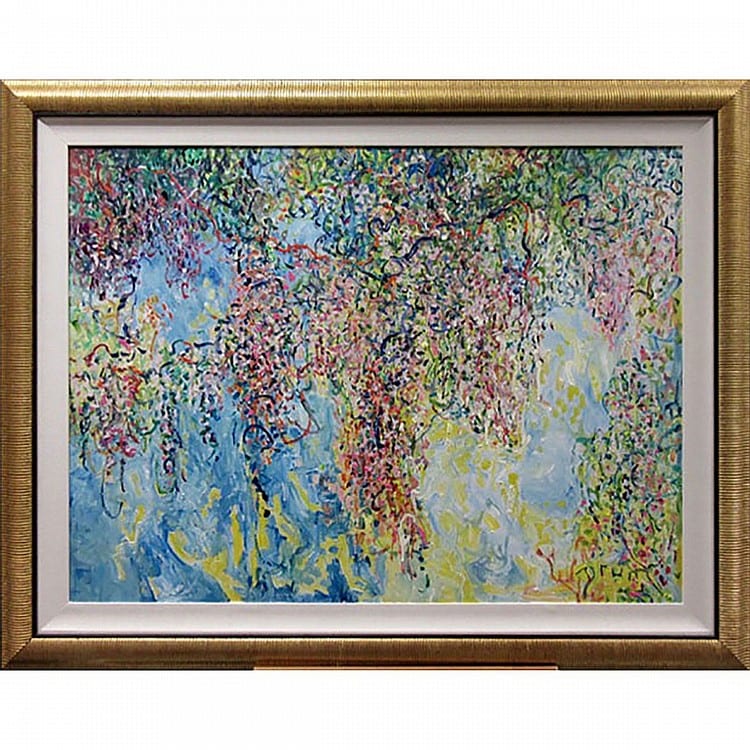 David Clayton Drum comparable auction result: david clayton drum canadian 1944 wisteria oil on conservation foamcore signed lower right signed titled and dated 1990 verso 30 x 40 in 76 2 x 101 6 cm