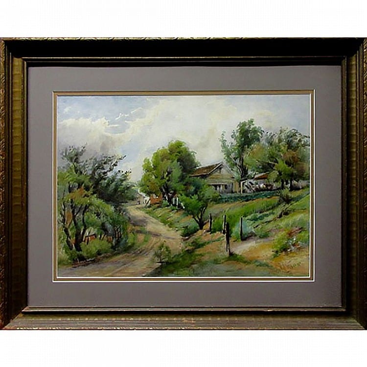 Joseph Thomas Rolph comparable auction result: joseph thomas rolph canadian 1831 1916 the winding road watercolour signed and dated 99 lower right sight 12 8 x 17 5