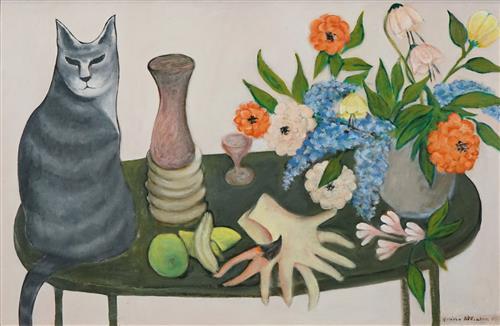 yvonne atkinson 1918 1999 still life and cat 59 5 x 90 5cm · Lawsons · 2018-03-29 Yvonne Atkinson comparable auction result: yvonne atkinson 1918 1999 still life and cat 59 5 x 90 5cm