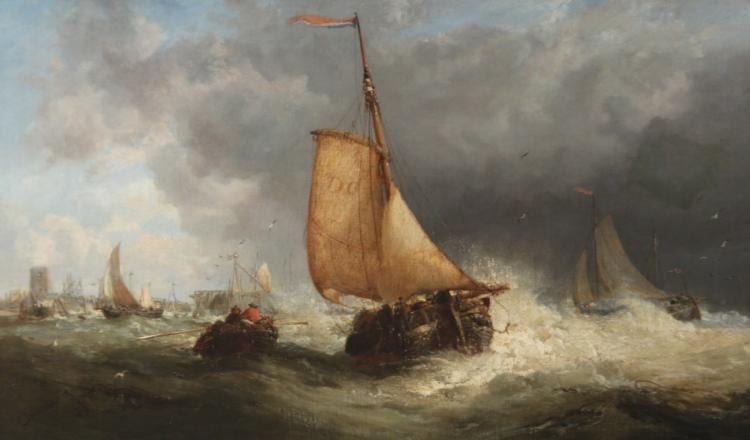 JAMES WEBB (1825-1895); OIL ON CANVAS PAINTING sold by Clements, lot 172 — auction record photograph
