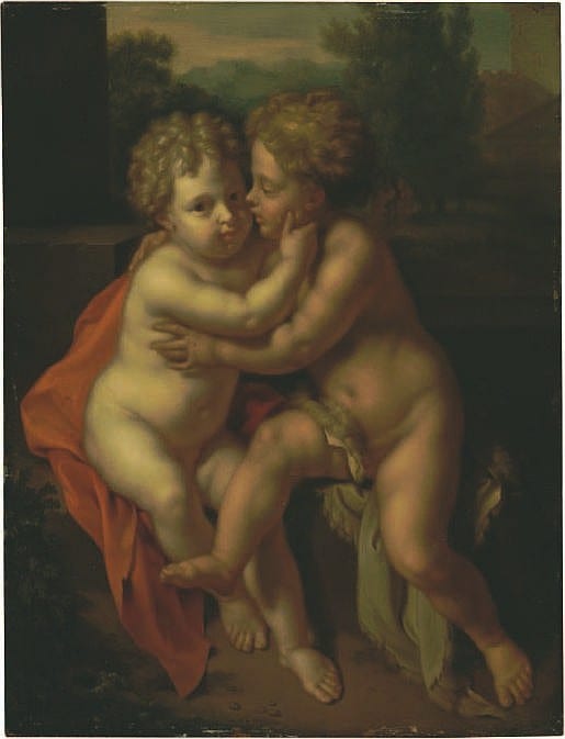 Pieter van der Werff comparable auction result: pieter van der werff kralingen ambacht 1665 1722 rotterdam the infant christ with s