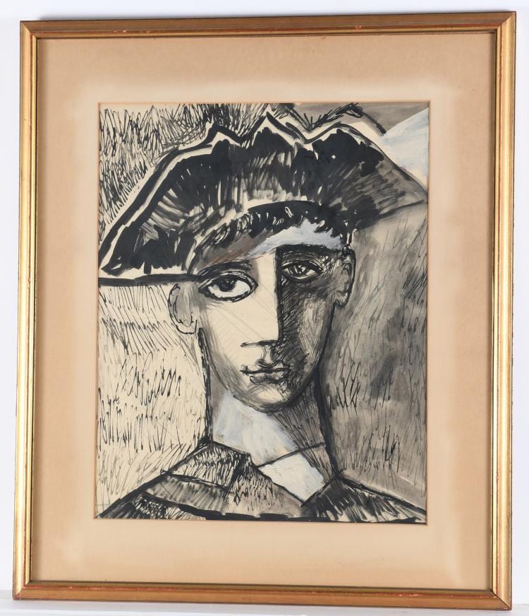 Manner of Byron Browne, painting sold by Millea Bros Ltd, lot 246 — auction record photograph