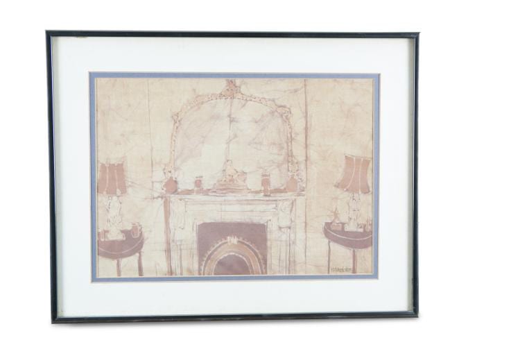 Bernadette Madden comparable auction result: bernadette madden b 1948 interior batik 25 x 35cm