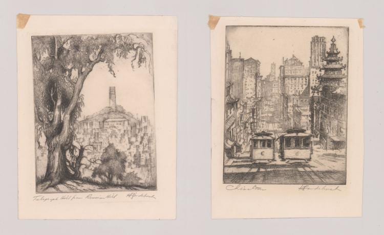 Harriet Gene Roudebush comparable auction result: harriet gene roudebush etchings