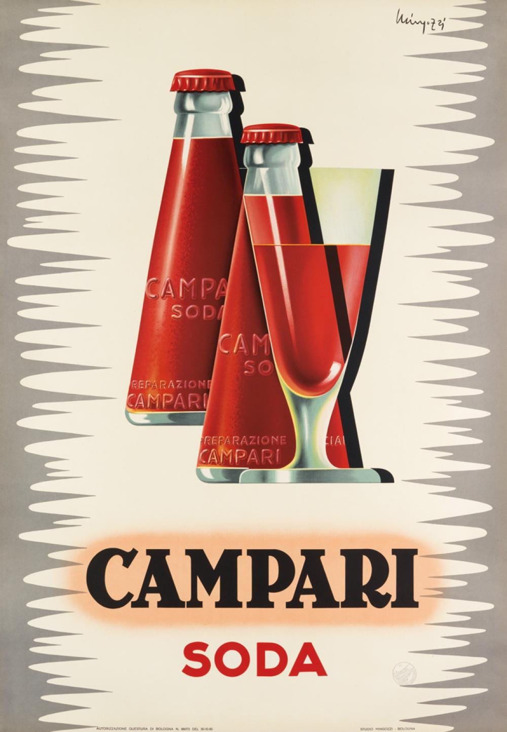 giovanni mingozzi 1891 campari soda 1950 38x26 inches 97x67 cm studio mingozzi bologna · Swann Auction Galleries · 2018-05-03 Giovanni Mingozzi comparable auction result: giovanni mingozzi 1891 campari soda 1950 38x26 inches 97x67 cm studio mingozzi bologna