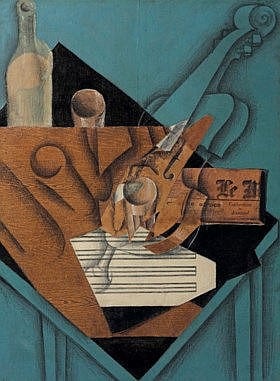 Juan Gris (1887-1927) - La table de musicien comparable sale