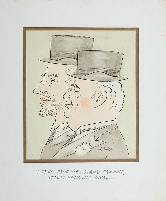zbigniew lengren 1919 2003 starsi panowie starsi panowie starsi panowie dwaj press illustration · Desa Unicum SA · 2018-04-12 Zbigniew Lengren comparable auction result: zbigniew lengren 1919 2003 starsi panowie starsi panowie starsi panowie dwaj press illustration