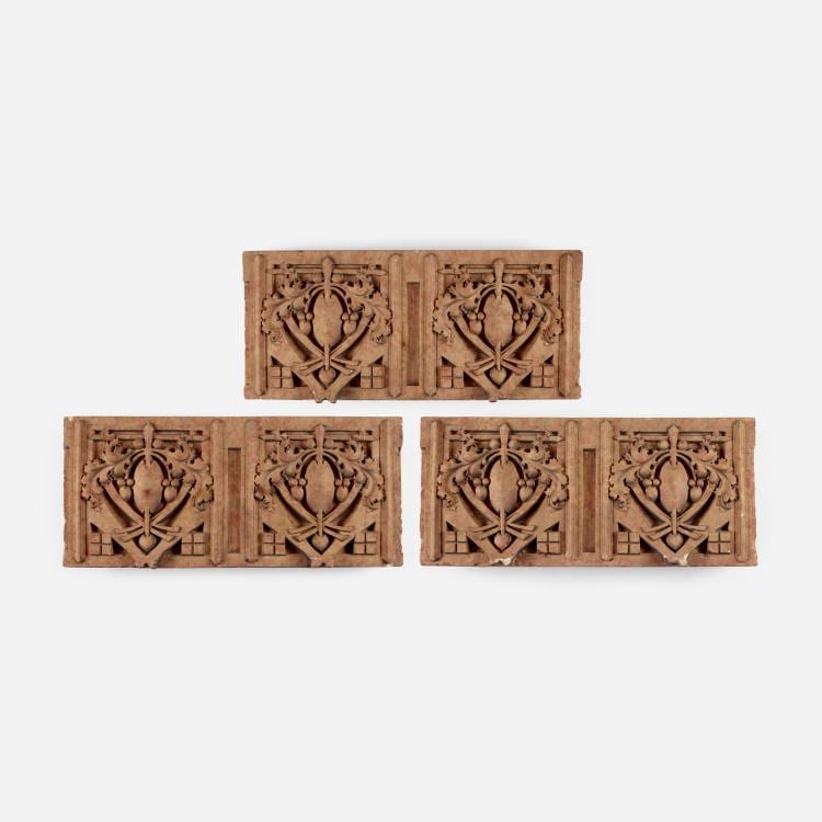 George Grant Elmslie comparable auction result: george grant elmslie set of three architectural elements from the thomas a edison school hammond in