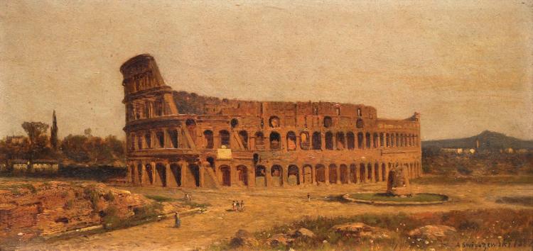 aleksander swieszewski 1839 1895 the colosseum in rome 1882 · Montefiore Auction House · 2018-04-25 Aleksander Swieszewski comparable auction result: aleksander swieszewski 1839 1895 the colosseum in rome 1882