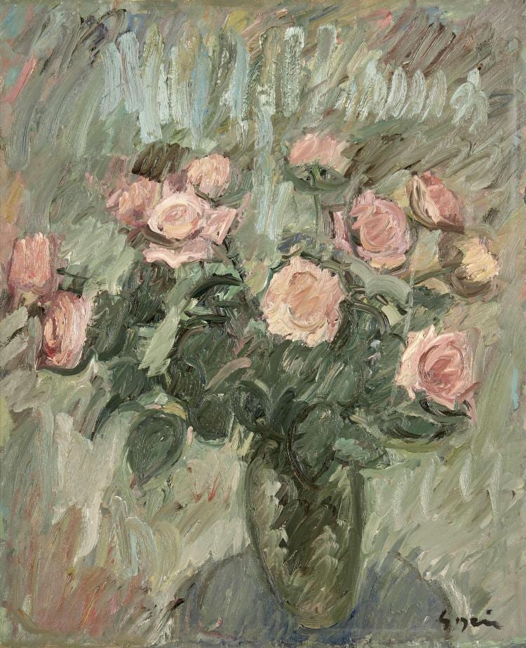 Pierre Gogois comparable auction result: pierre gogois n en 1935 bouquet de roses huile sur toile