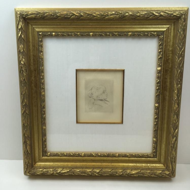 PIERRE-AUGUSTE RENOIR ETCHING OF BERTHE MORISOT sold by Hampton House Auctions, lot 96 — auction record photograph
