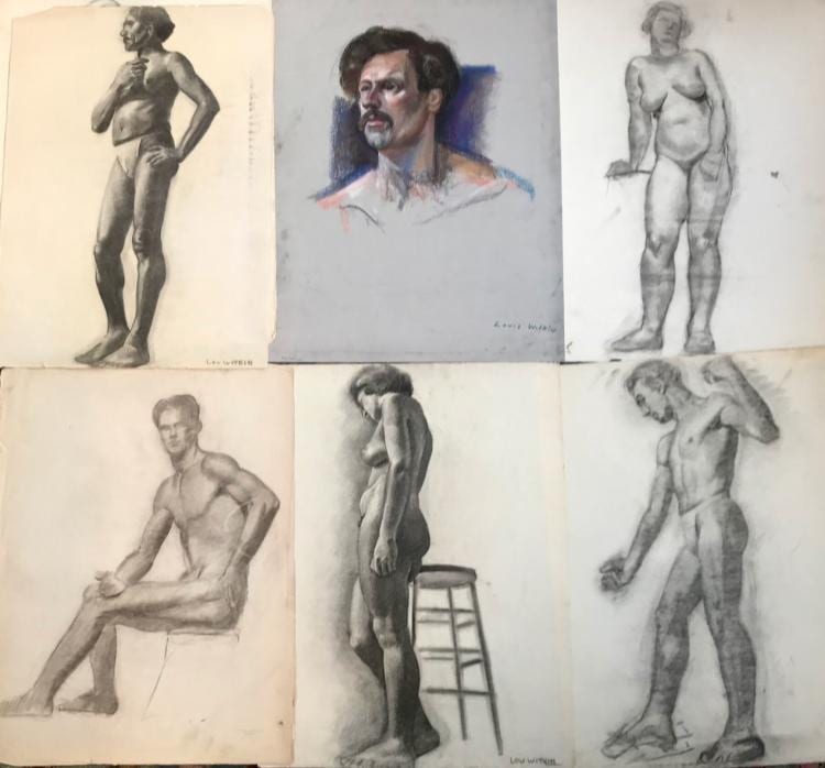 Louis Witkin comparable auction result: louis witkin american 1913 2010 twelve studio drawings