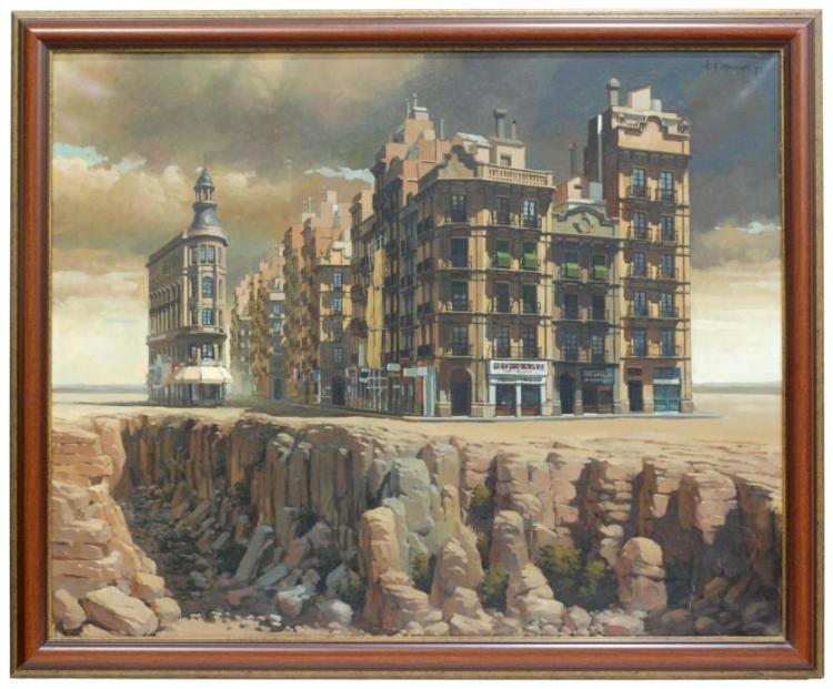 Arnau Alemany comparable auction result: arnau alemany 1948 vista urbana leo sobre lienzo