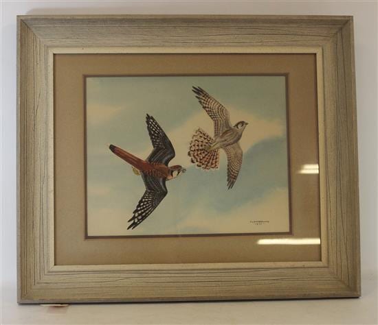 James Fenwick Lansdowne comparable auction result: james fenwick lansdowne canadian 1937 2008 watercolor of birds signed f lansdowne dated 1953 image size 11 5 x 14 5