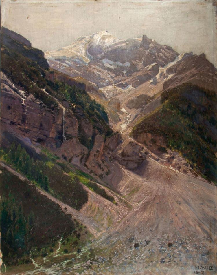 Hans Wilt comparable auction result: hans wilt 1867 1916 alpine landscape
