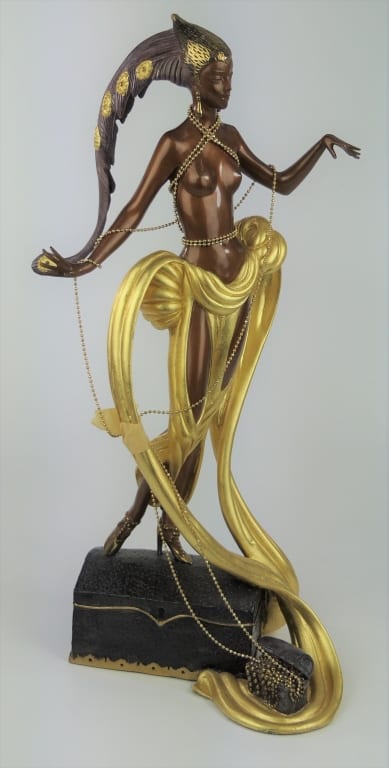 ERTE "PLEASURE OF THE COURTESAN" BRONZE SCULPTURE sold by Elite Auctioneers, LLC, lot 100 — auction record photograph