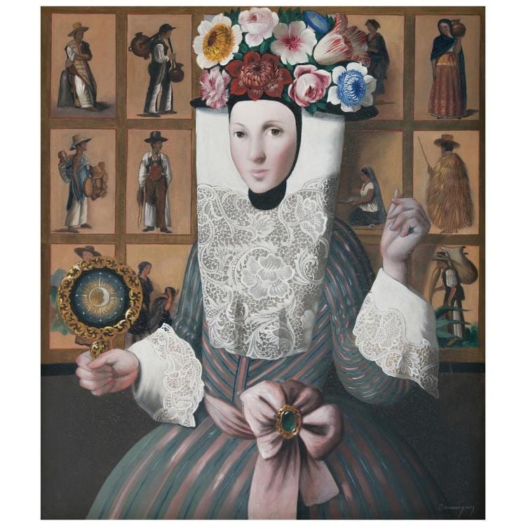 Benjamín Domínguez B. comparable auction result: benjam n dom nguez untitled signed oil on canvas 80 x 70 cm 31 4 x 27 5 inches