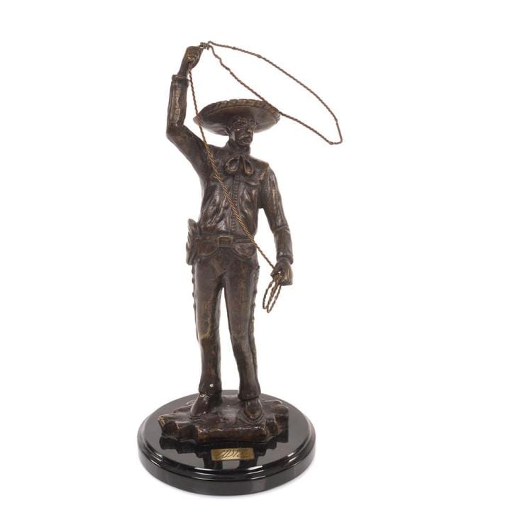 Jorge Coste comparable auction result: jorge coste veracruz 1959 siglo xx charro elaborado en bronce patinado sobre base de m rmol negro serie 3 10