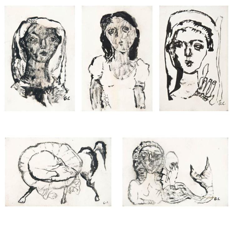 Gerardo Cantú comparable auction result: gerardo cant nueva rosita coahuila 1934 m xico siglo xx gr ficos de colecci n tinta sobre papel firmados