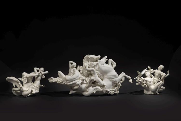 Henri Albert Lagriffoul comparable auction result: henri albert lagriffoul 1907 1981 manufacture nationale de sevres i 1907 1981 surtout de table les mouettes circa 1955